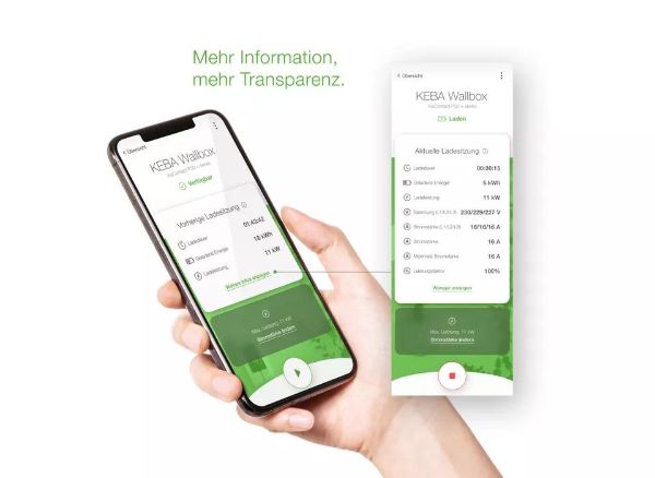 Bild von KEBA eMobility App