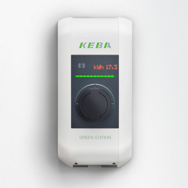 KEBA KeContact P30 x-series, Typ 2 Buchse, 22kW, RFID, MID, 4G, PLC - GREEN EDITION